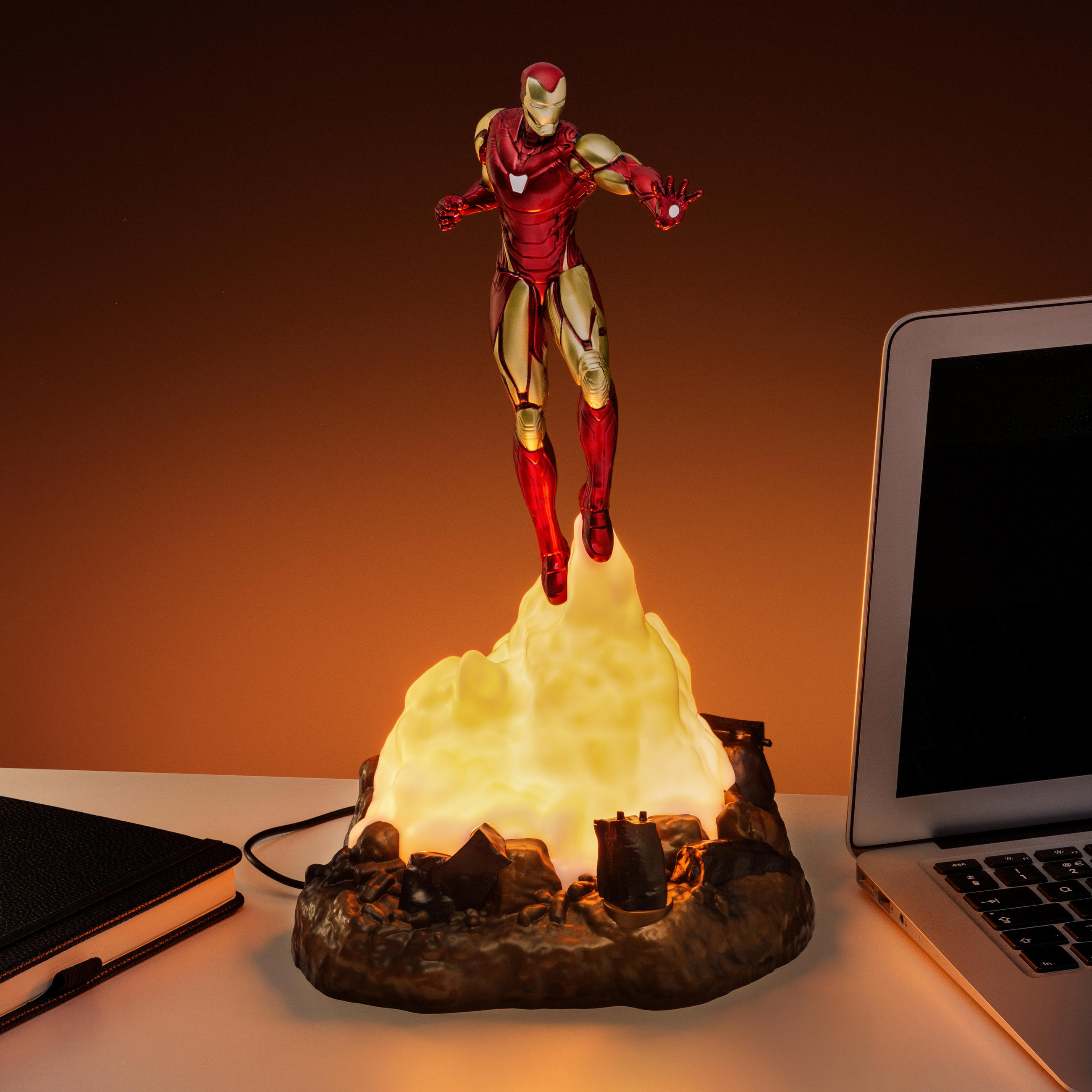 LED-DEKOLEUCHTE Iron Man 18.2/31.65/19.0 cm   - Rot/Goldfarben, Basics, Kunststoff (18.2/31.65/19.0cm) - Marvel