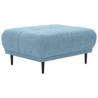 HOCKER in Textil Blau  - Blau/Schwarz, Design, Holz/Textil (93/45/77cm) - Stylife