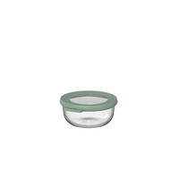 FRISCHHALTEDOSE Cirqula 0,350 L  - Klar/Salbeigrün, KONVENTIONELL, Glas/Kunststoff (12,5/5,8/13,5cm) - Mepal