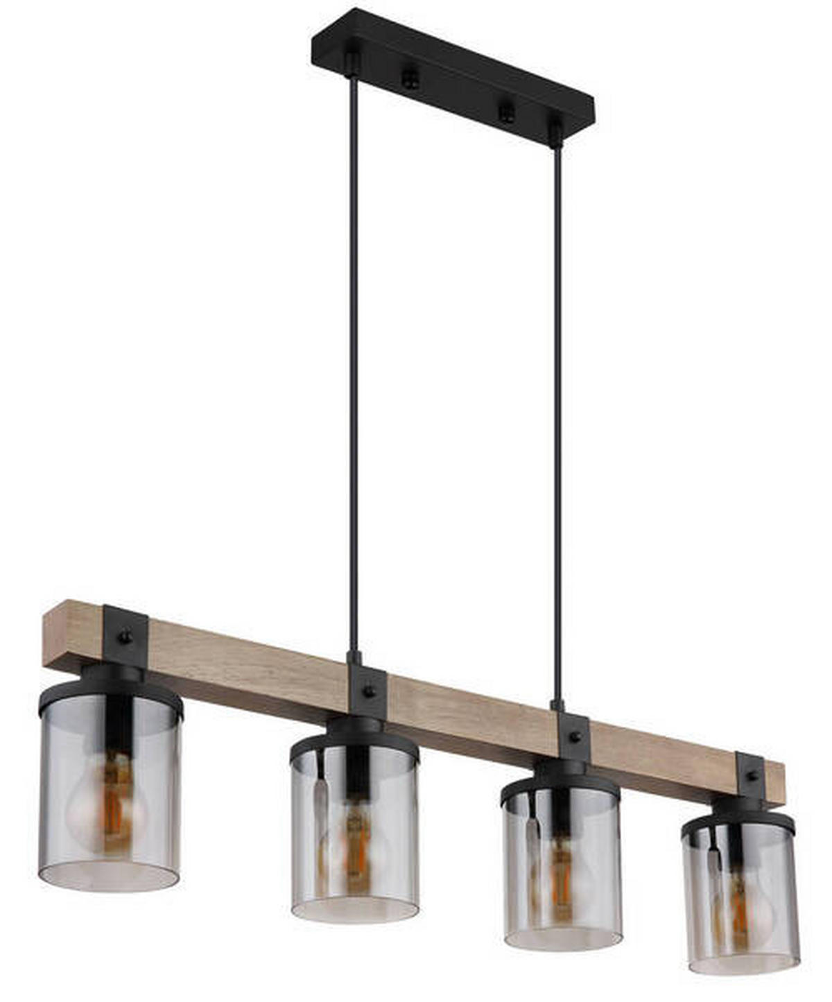 HÄNGLAMPA Lila 73/10/133 cm  - grå/svart, Natur, metall/trä (73/10/133cm) - Globo