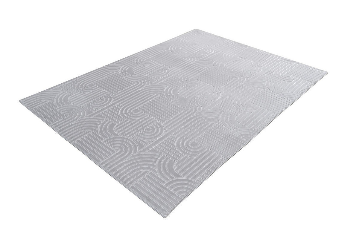 RAVNO TKANA PREPROGA  Calma     160/220 cm    tkano  srebrne barve  - srebrne barve, Basics, tekstil (160/220cm) - Kayoom