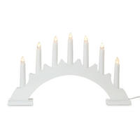 LICHTERBOGEN 4,8/24/40,4 cm   - Weiß, Basics, Holz (4,8/24/40,4cm)