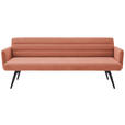 SITZBANK 216/86/68 cm Cord Rostfarben Metall  - Rostfarben/Schwarz, Design, Textil/Metall (216/86/68cm) - Dieter Knoll