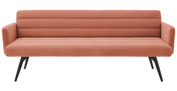 SITZBANK 216/86/68 cm Cord Rostfarben Metall - Rostfarben/Schwarz, Design, Textil/Metall (216/86/68cm) - Dieter Knoll