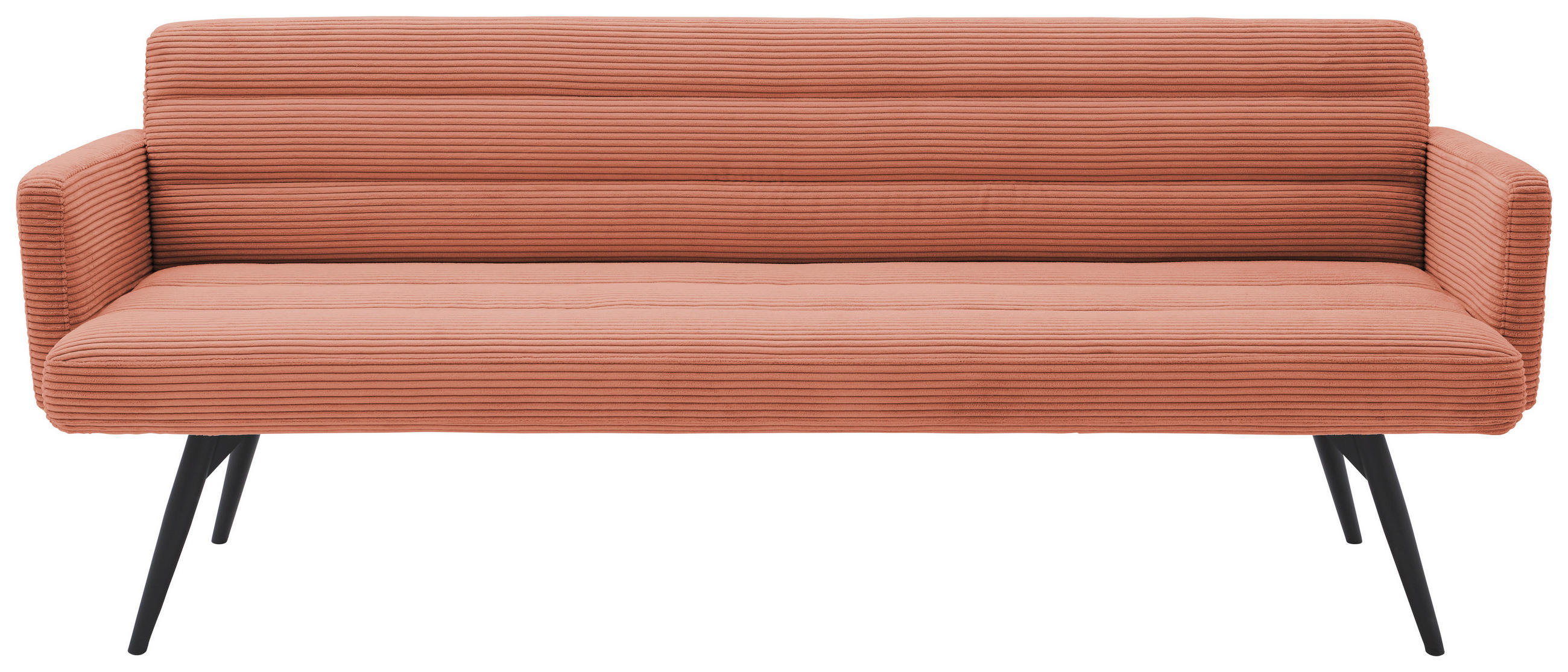 SITZBANK 216/86/68 cm Cord Rostfarben Metall  - Rostfarben/Schwarz, Design, Textil/Metall (216/86/68cm) - Dieter Knoll