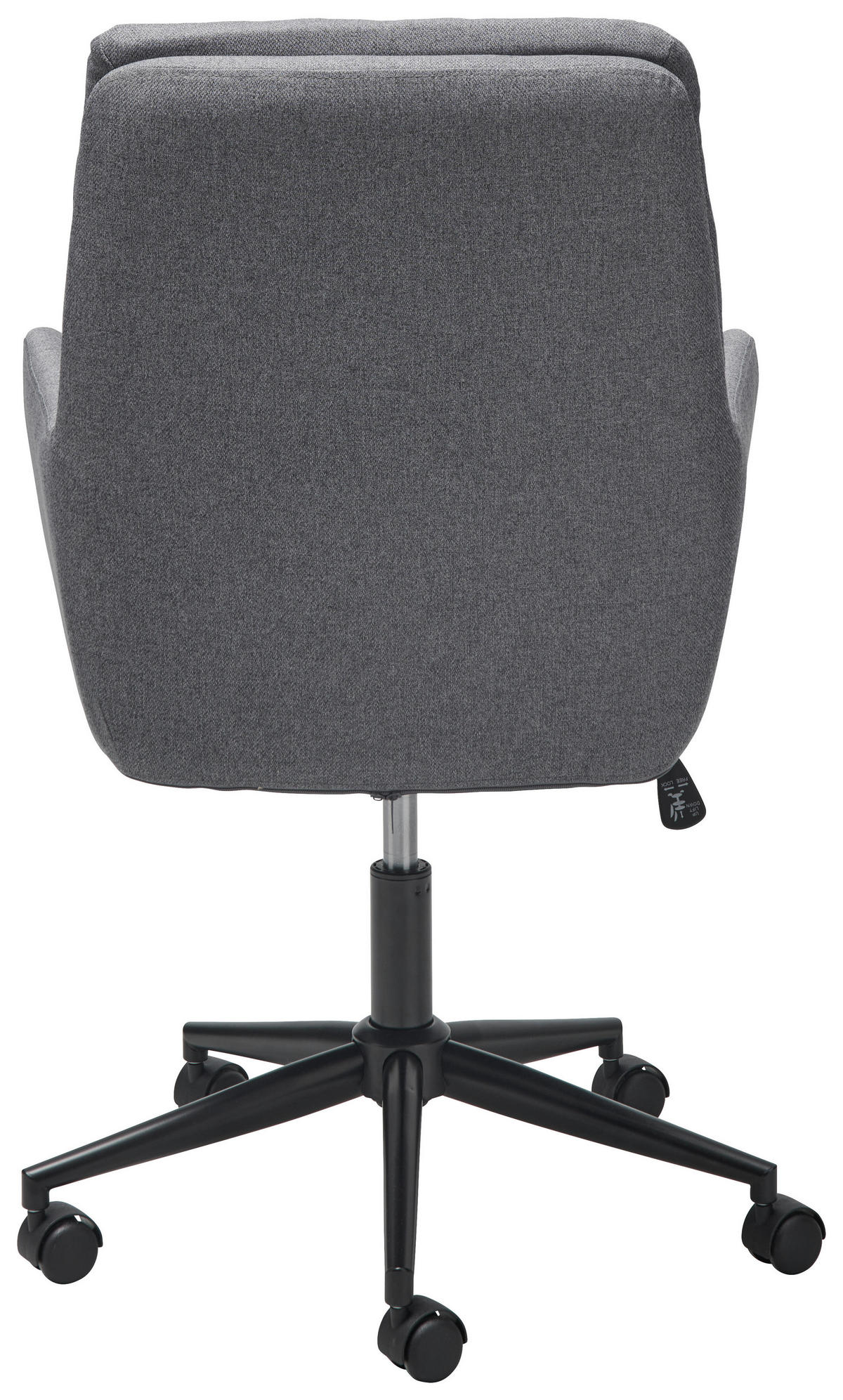 DREHSTUHL Webstoff Grau, Schwarz  - Schwarz/Grau, Design, Textil/Metall (61/92-102/65cm) - Livetastic