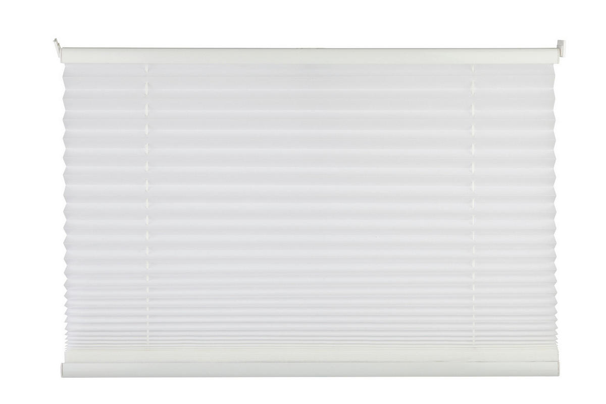 PLISSEE  Verdunkelung  80/130 cm    - Weiß, Basics, Textil (80/130cm)