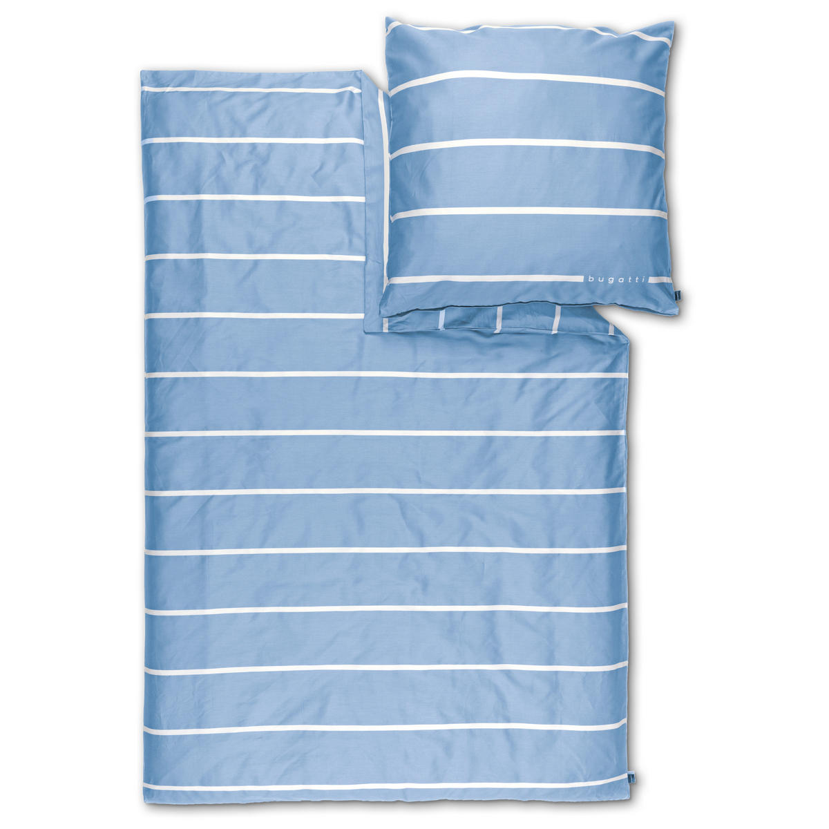 LIZENZBETTWÄSCHE Satin 135/200 cm  - Blau, Basics, Textil (135/200cm) - Bugatti