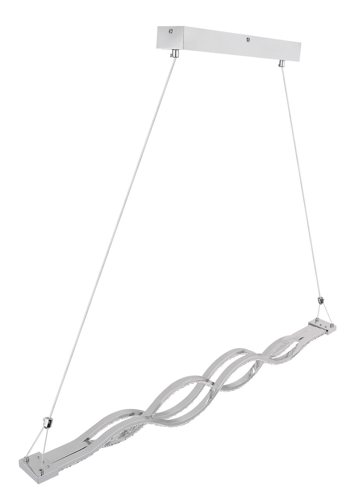 Lustră 95/7/140 cm  - alb/străveziu, Basics, plastic/sticlă (95/7/140cm)