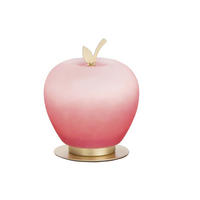 LED-TISCHLEUCHTE Wendy 14/17 cm  - Rot/Messingfarben, Design, Glas/Metall (14/17cm) - Fabas Luce