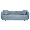 BIGSOFA in Flachgewebe Hellblau  - Schwarz/Hellblau, Konventionell, Kunststoff/Textil (228/73/103cm) - Ambia Home