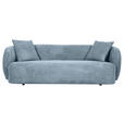 BIGSOFA Flachgewebe Hellblau  - Schwarz/Hellblau, KONVENTIONELL, Kunststoff/Textil (228/73/103cm) - Ambia Home