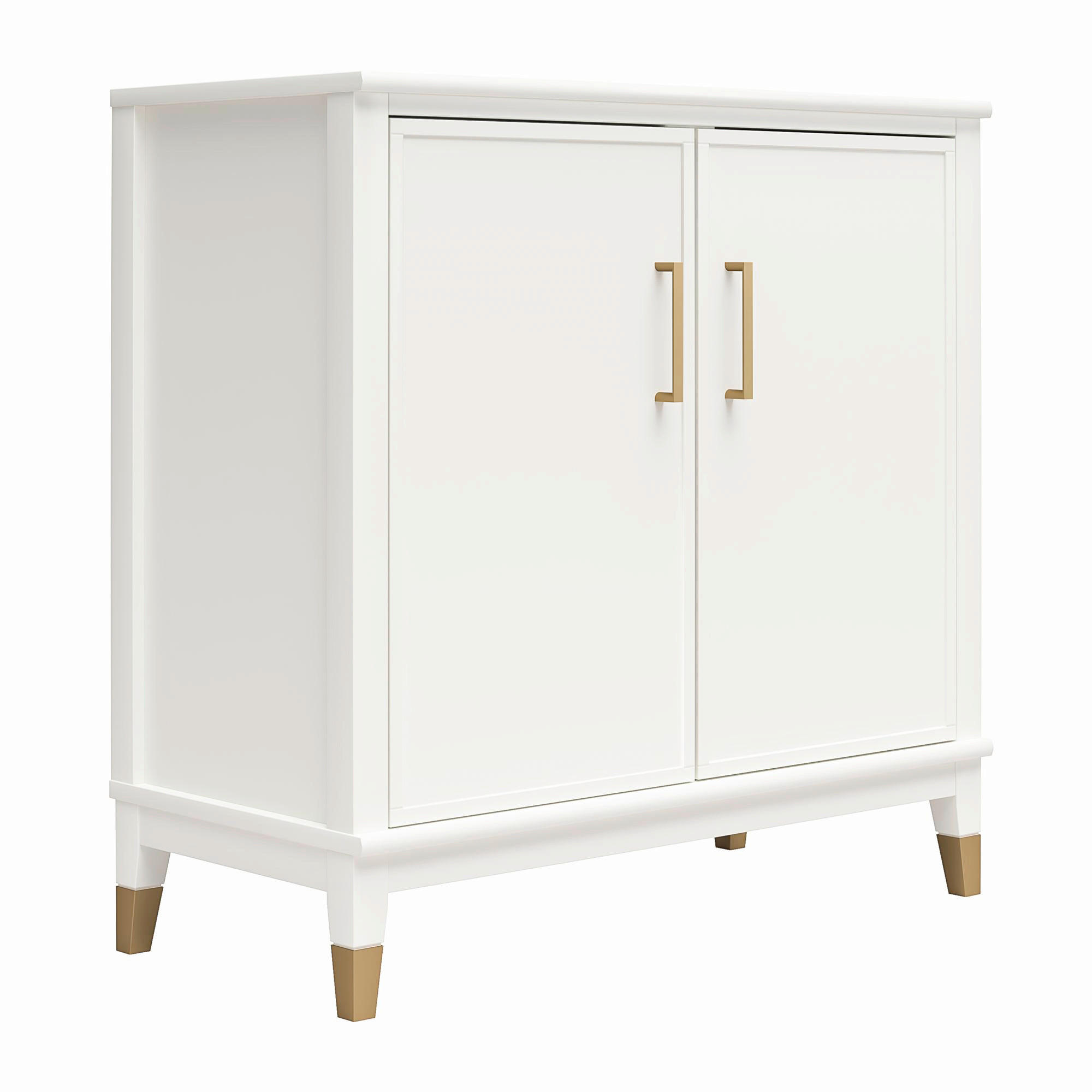 KOMMODE Westerleigh, 84/84/40 cm,  - Goldfarben/Weiß, Design, Holzwerkstoff/Metall (84/84/40cm) - MID.YOU