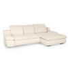 ECKSOFA in Chenille Creme  286/165 cm  - Chromfarben/Creme, Design, Textil/Metall (286/165cm) - Livetastic