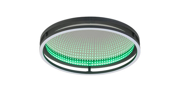LED-DECKENLEUCHTE 39/8,7 cm - Schwarz, LIFESTYLE, Kunststoff/Metall (39/8,7cm) - Novel