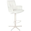 BARHOCKER Chenille Creme Eisen Wippfunktion, Sitzfläche 360° drehbar, automatische Rückholfunktion  - Creme, Design, Textil/Metall (56/103-120/55cm) - Niels Andersson