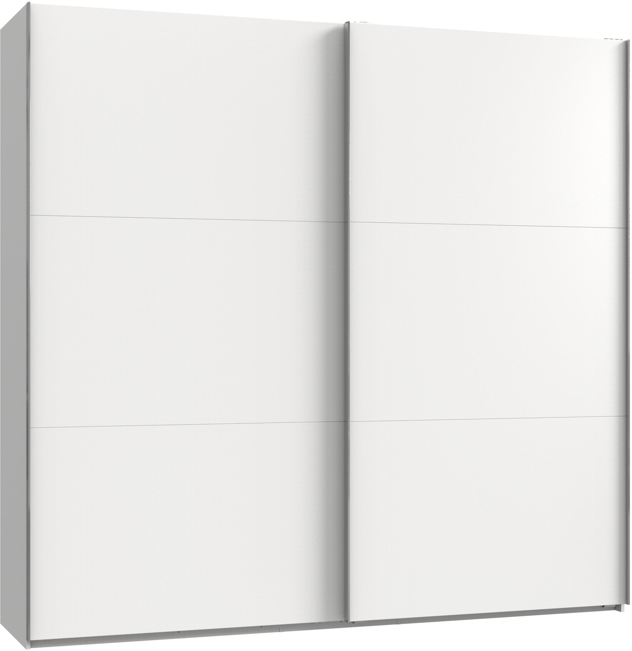 SCHWEBETÜRENSCHRANK  in Weiß  - Chromfarben/Weiß, MODERN, Holzwerkstoff (250/236/65cm) - MID.YOU