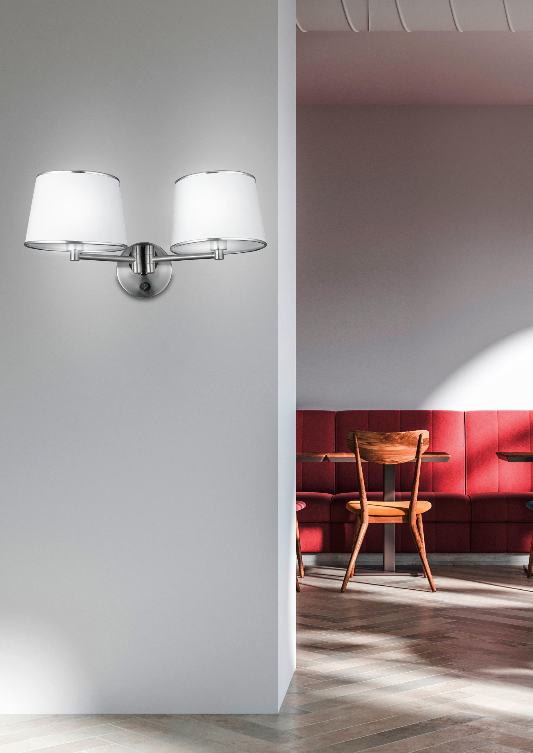 VÄGGLAMPA Ibis 48/25/25 cm   - kromfärg, Klassisk, metall/plast (48/25/25cm)