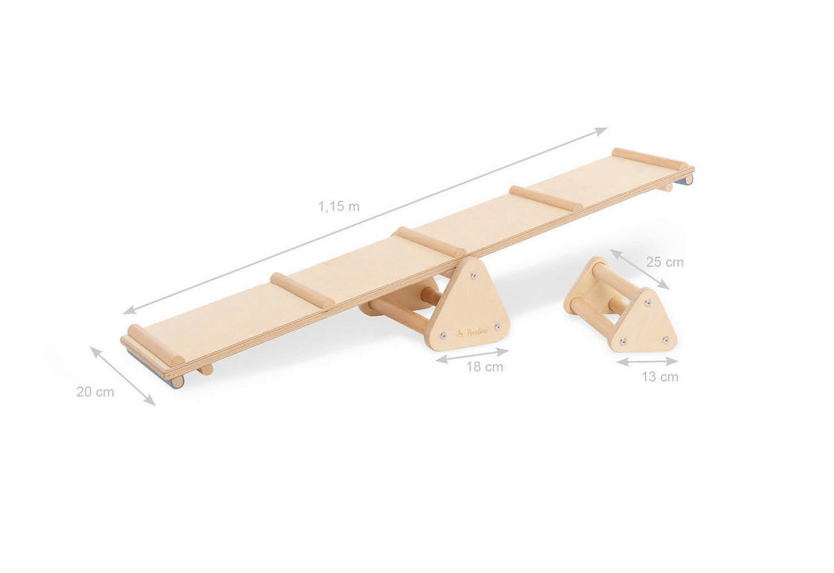 MOTORIKSPIEL - Birkefarben/Buchefarben, Basics, Holz (115/20/5cm) - Pinolino