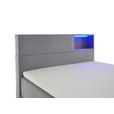 BOXSPRINGBETT 120/200 cm  in Hellgrau  - Hellgrau/Schwarz, Design, Holz/Textil (120/200cm) - Xora