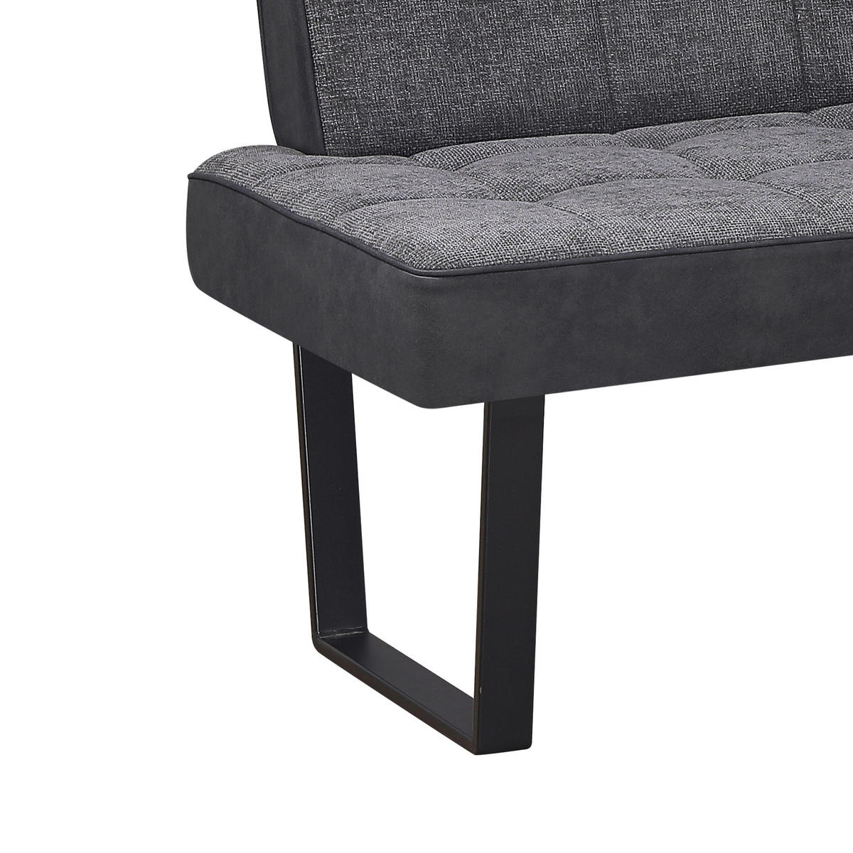 KOTNA KLOP, kovina, tekstil siva, črna  - črna/siva, Konvencionalno, kovina/tekstil (160-200/86/70cm) - MID.YOU