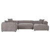 WOHNLANDSCHAFT in Flachgewebe Braun  - Schwarz/Braun, MODERN, Kunststoff/Textil (225/356/178cm) - Carryhome