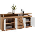 SIDEBOARD 195/88/38 cm  - Alufarben/Schwarz, Basics, Holzwerkstoff/Kunststoff (195/88/38cm) - Xora