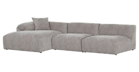 ECKSOFA Braun Flachgewebe  - Schwarz/Braun, MODERN, Kunststoff/Textil (178/337cm) - Carryhome