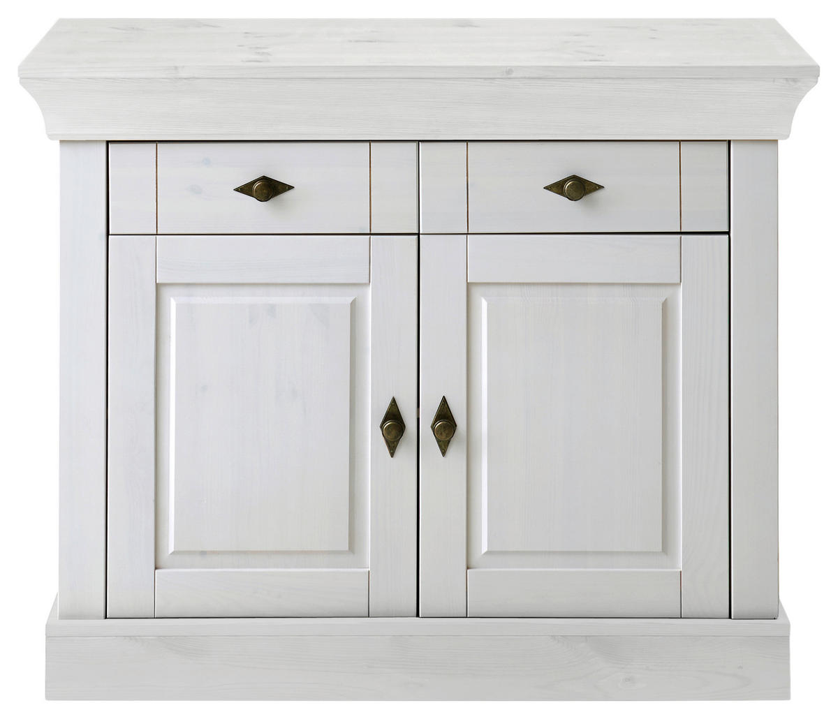 KOMMODE  in 108/85/45 cm  - Weiß/Kupferfarben, ROMANTIK / LANDHAUS, Holz/Metall (108/85/45cm) - Boxxx