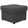 HOCKER Webstoff Grau  - Schwarz/Grau, KONVENTIONELL, Kunststoff/Textil (60/40/60cm) - MID.YOU