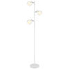 STEHLEUCHTE - Klar/Weiss, Design, Glas/Metall (25/23/154cm) - Globo