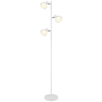 STEHLEUCHTE - Klar/Weiss, Design, Glas/Metall (25/23/154cm) - Globo