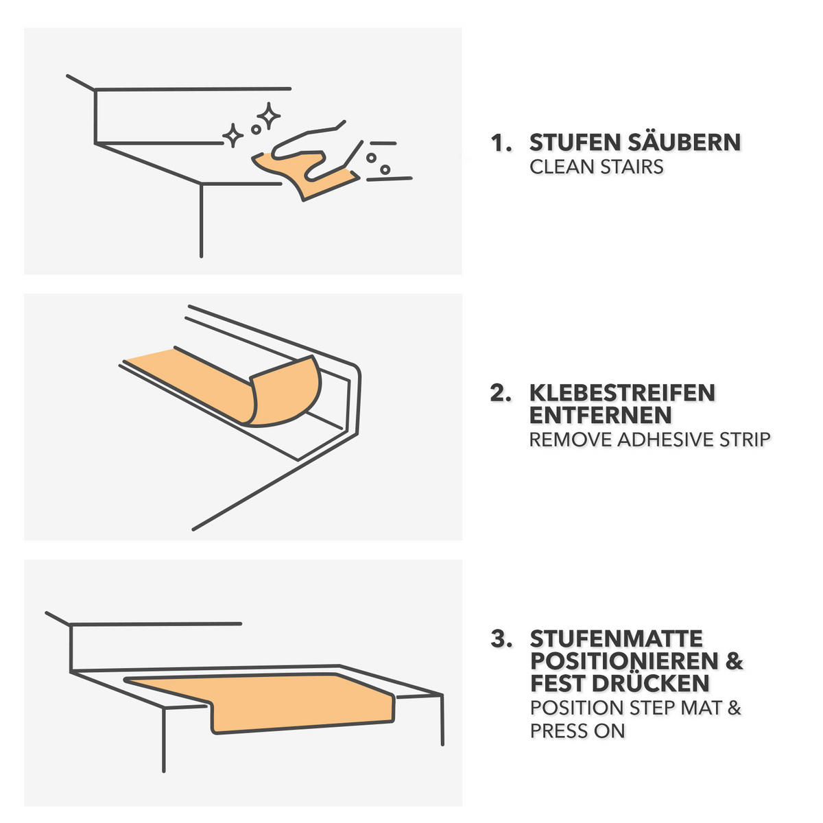 STUFENMATTE in Hellgrau  - Hellgrau, Basics, Textil (65/23.5cm) - Esposa
