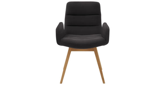 ARMLEHNSTUHL  in Cord  - Naturfarben/Mokka, Design, Holz/Textil (61/88/66cm) - Dieter Knoll