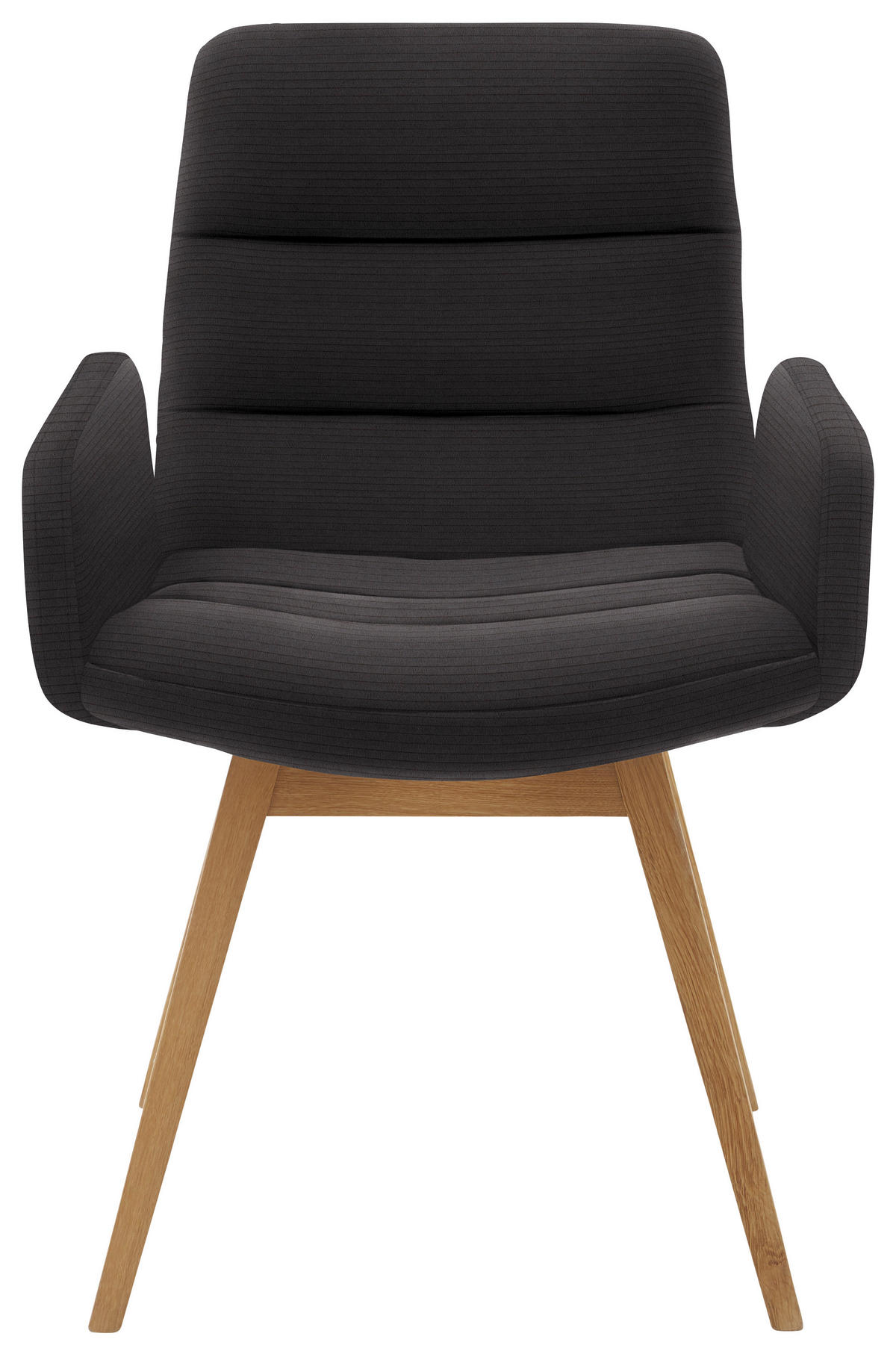 ARMLEHNSTUHL - Naturfarben/Mokka, Design, Holz/Textil (61cm) - Dieter Knoll