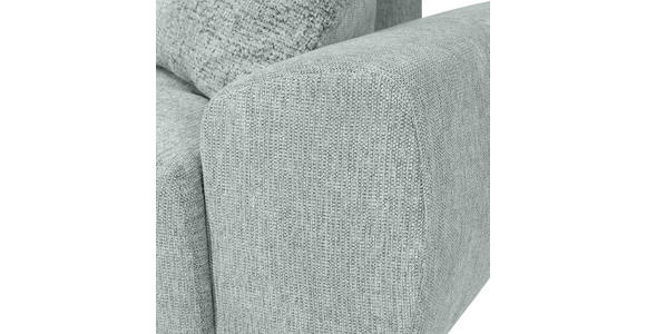 ECKSOFA in Flachgewebe Hellgrau  - Hellgrau/Schwarz, KONVENTIONELL, Textil/Metall (180/295cm) - Carryhome