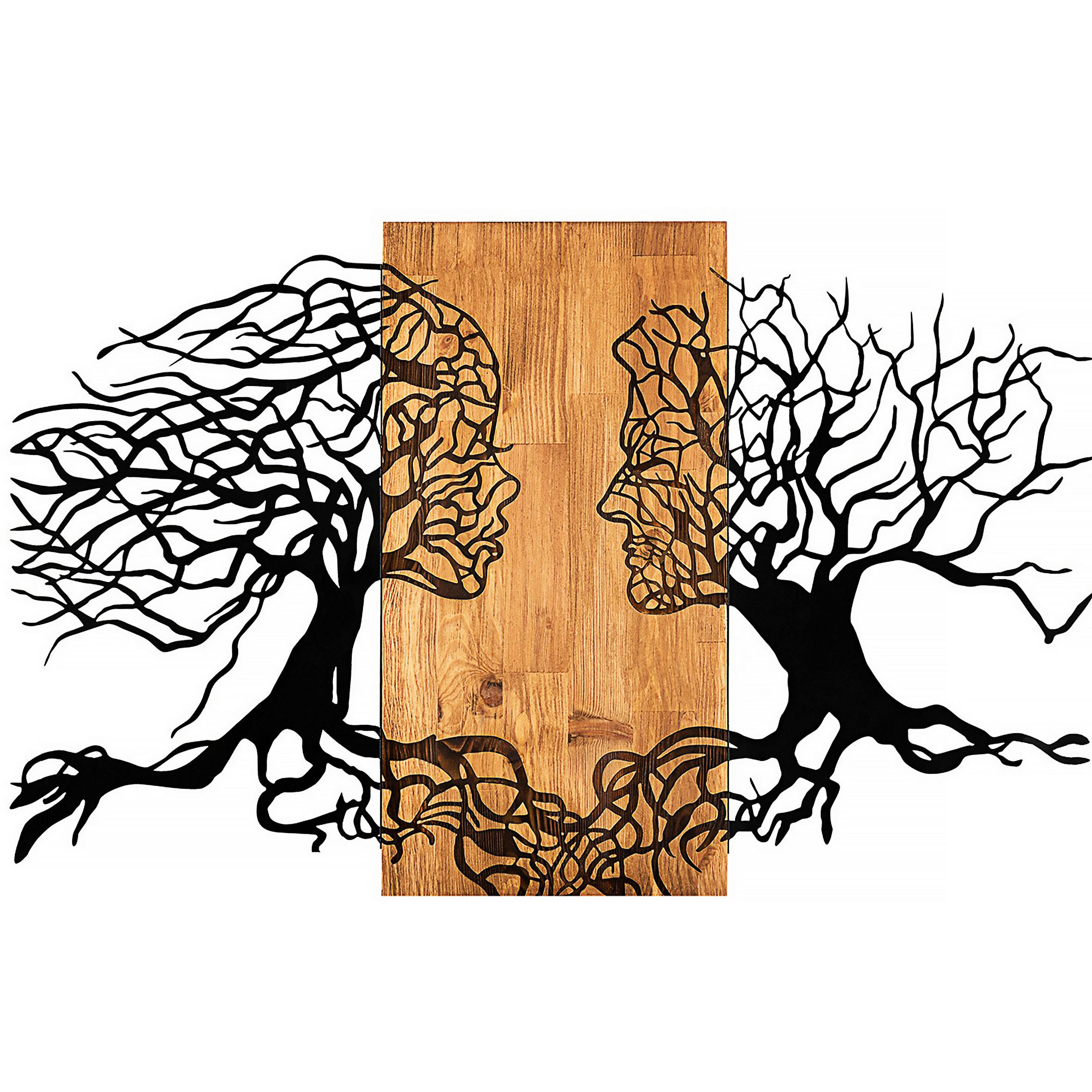 OBJEKTBILD 92/58 cm  - Schwarz/Braun, Basics, Holzwerkstoff (92/58cm)