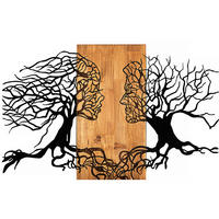 OBJEKTBILD 92/58 cm  - Schwarz/Braun, Basics, Holzwerkstoff (92/58cm)