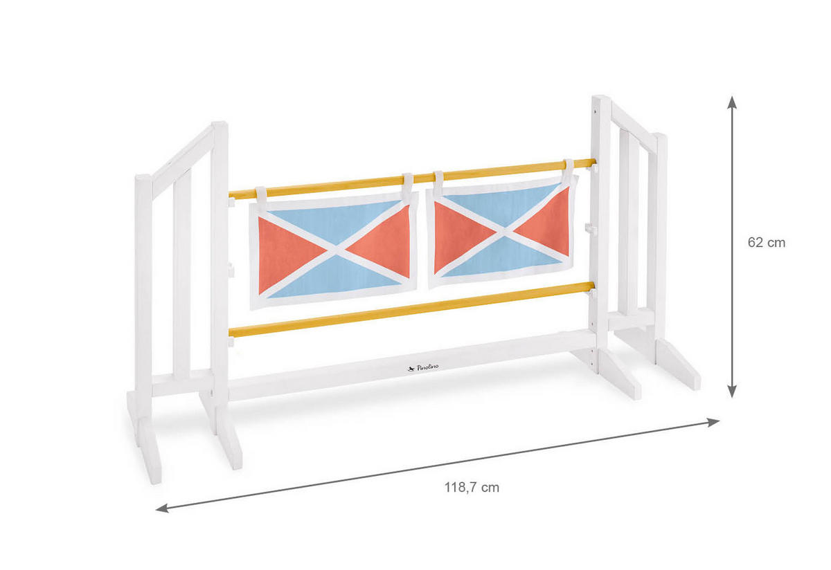 HINDERNISPARCOUR STORMY Blau, Gelb, Rot  - Blau/Gelb, Basics, Holz (119/62/34cm) - Pinolino