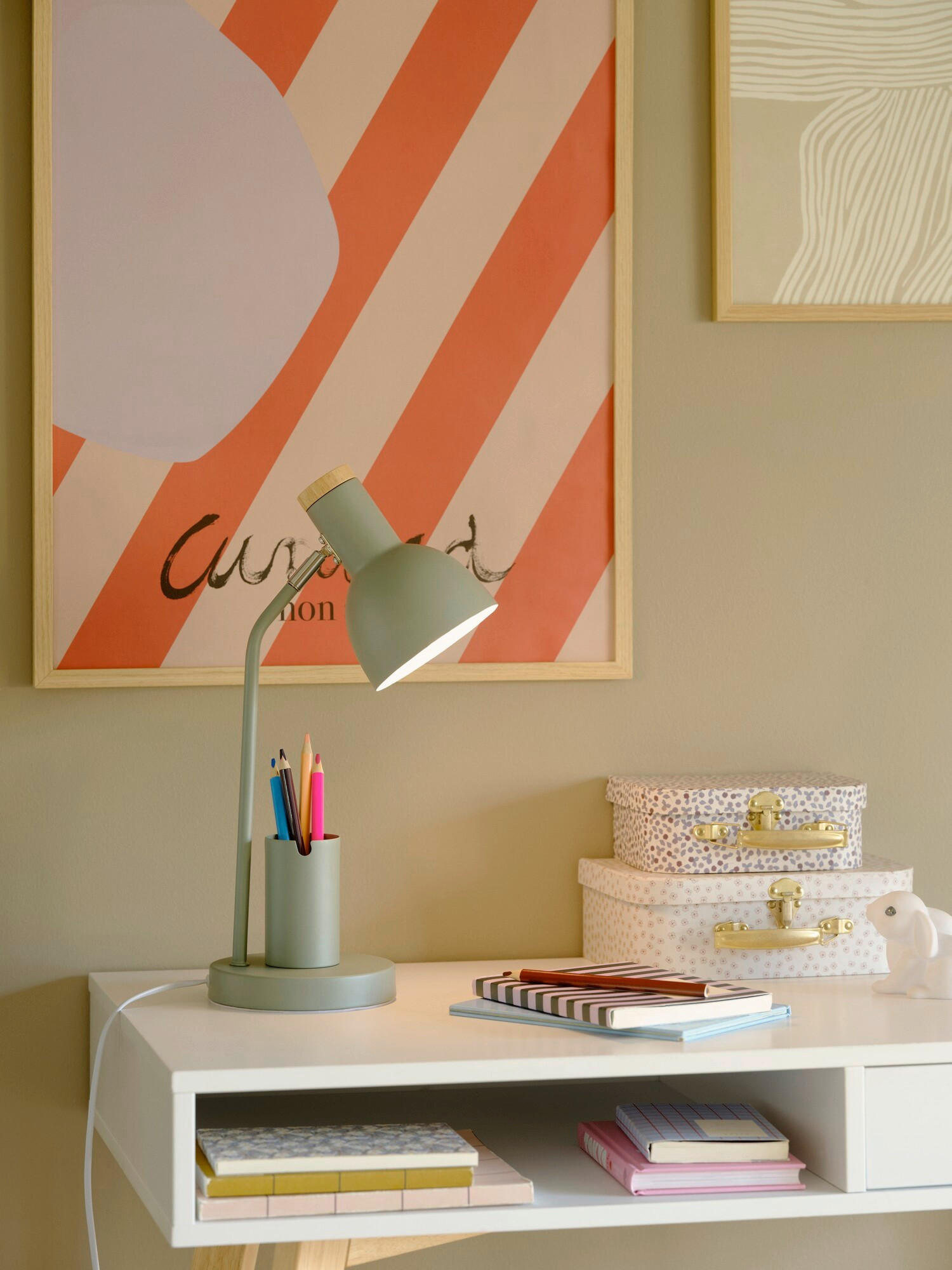 TISCHLEUCHTE 22/43,5 cm   - Hellgrün, KONVENTIONELL, Metall (22/43,5cm) - Nordlux