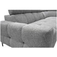 ECKSOFA Grau Struktur  - Schwarz/Grau, MODERN, Textil/Metall (254/212cm) - Carryhome