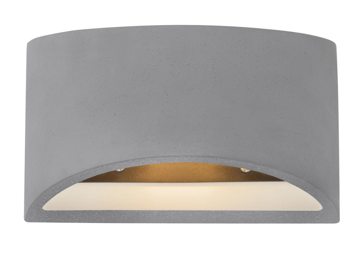 WANDLEUCHTE - Grau, Design, Stein (20/8,8/12cm) - Globo
