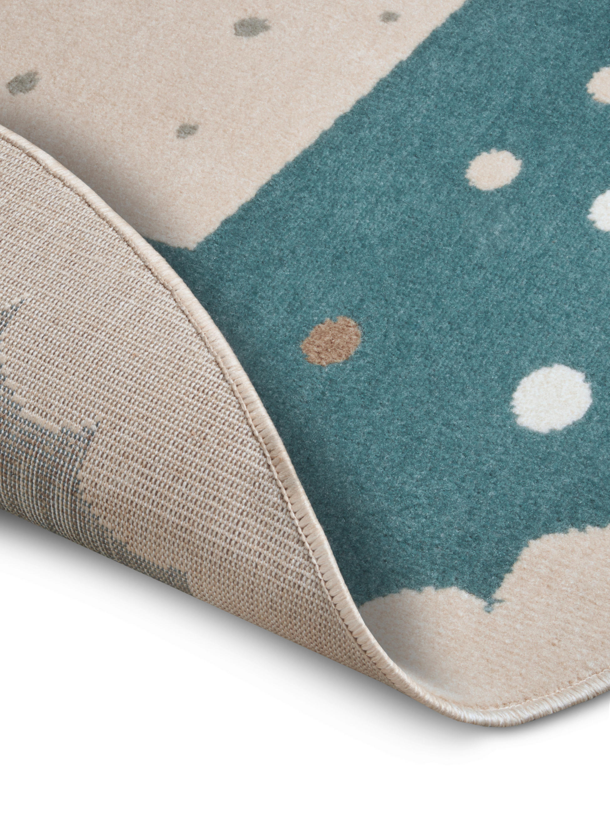 KINDERTEPPICH 100 cm Adventures  - Türkis/Creme, Design, Kunststoff/Textil (100cm)
