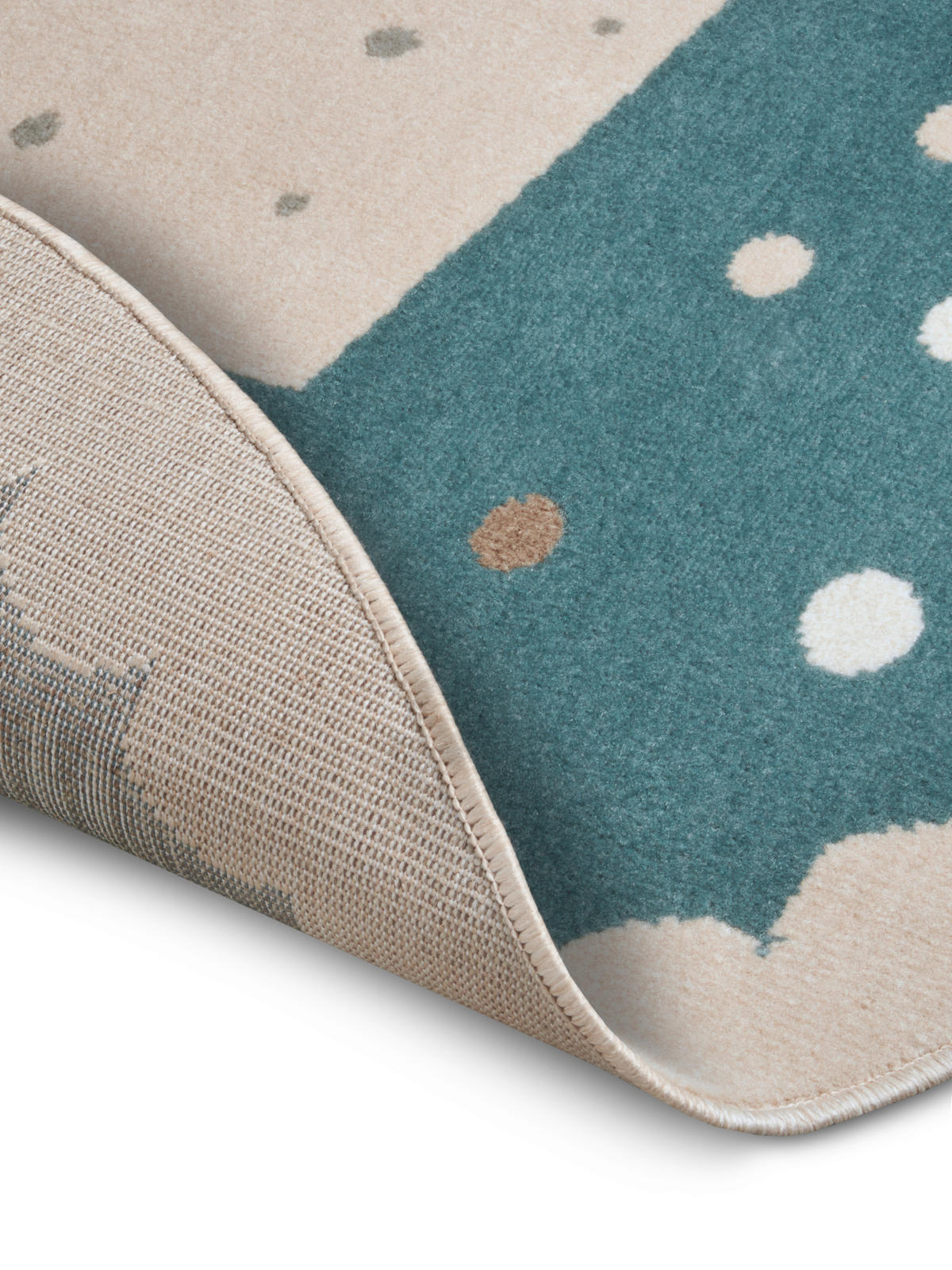 KINDERTEPPICH 100 cm Adventures  - Türkis/Creme, Design, Kunststoff/Textil (100cm)
