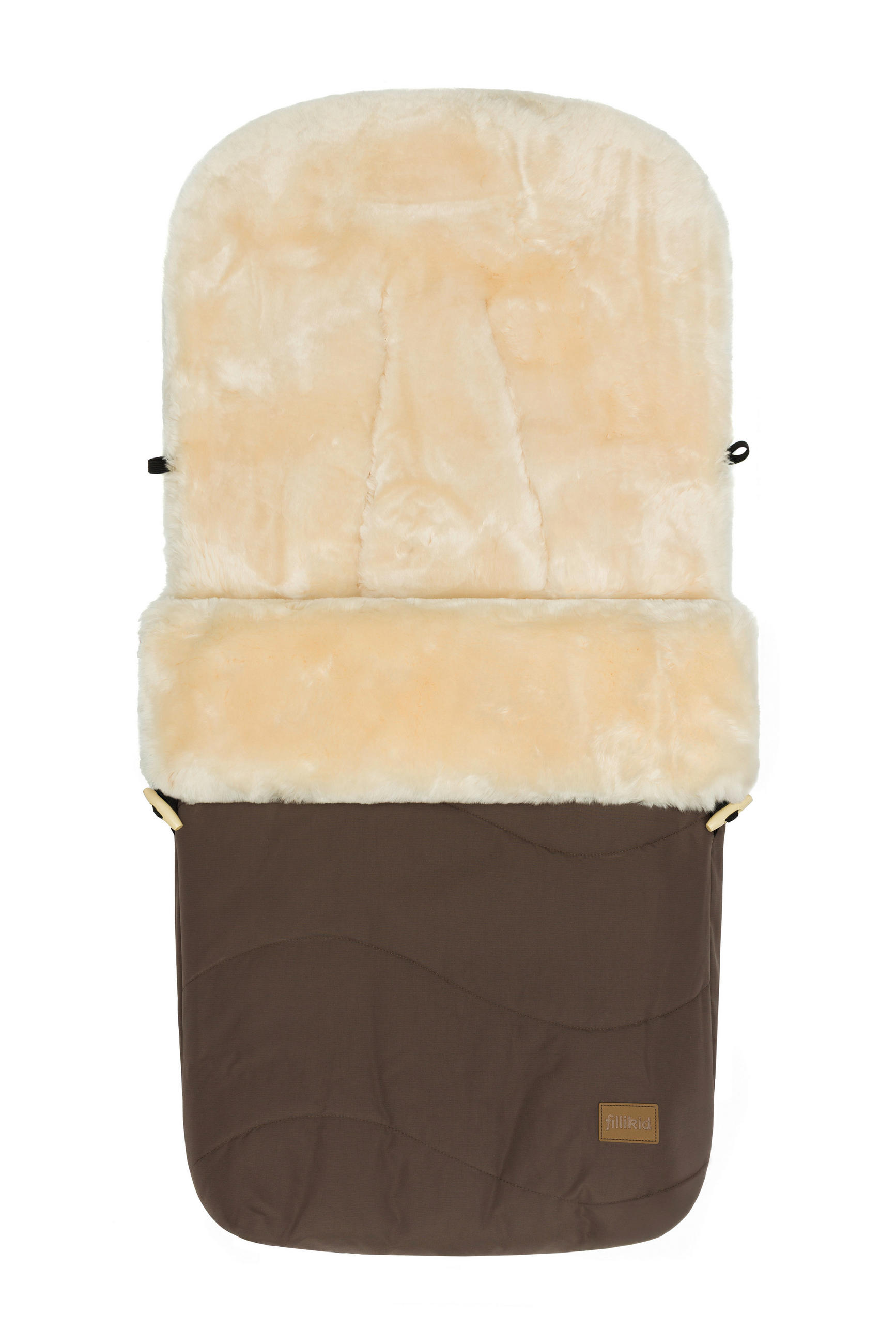 BUGGY-FUSSSACK  - Hellbraun, Basics, Leder/Textil (50/100cm) - Fillikid