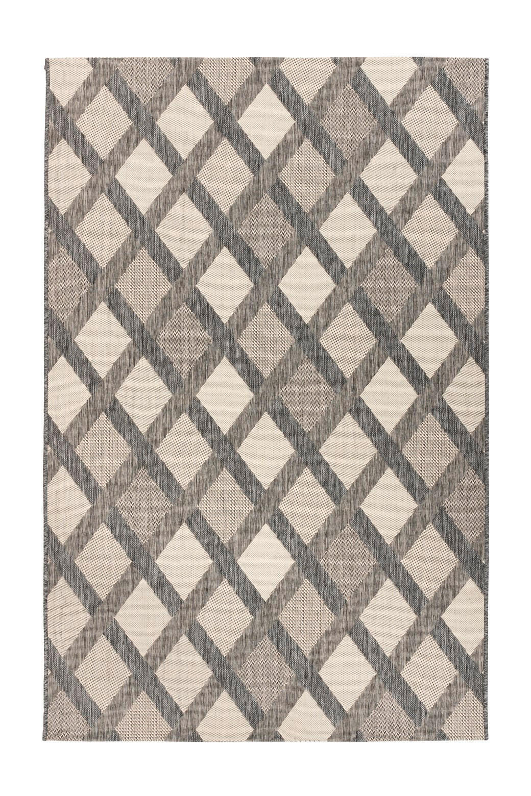 LÄUFER 80/150 cm Splash 800 Creme / Grau  - Creme/Grau, KONVENTIONELL, Textil (80/150cm)