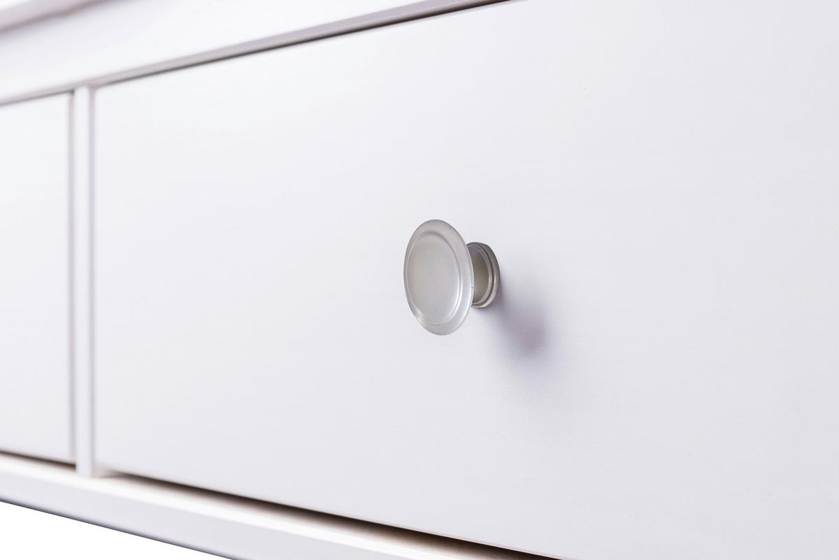 KLUBSKA MIZA, bela  - srebrne barve/bela, Design, kovina/les (110/70/47cm) - Livetastic