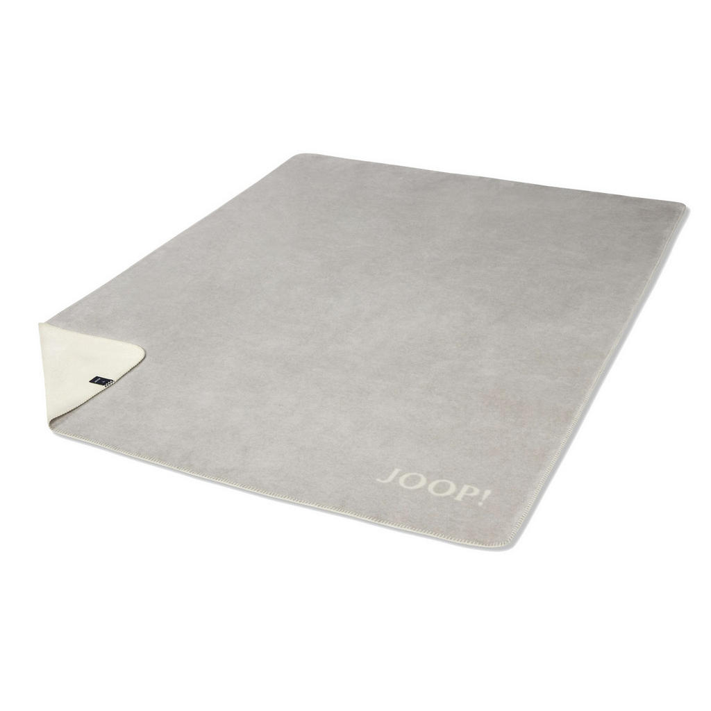 Thumbnail - Joop! Wohndecke Uni Doubleface, Beige, Hellgrau, Weiß, Textil, 150x200 cm, Oeko-Tex® Standard 100, Made in Germany, pfle...