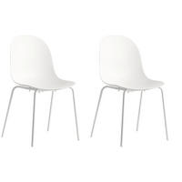 GARTENSTUHL-SET Edelstahl Weiß  - Weiß, Basics, Kunststoff/Metall (44,5/84/51cm) - Connubia 