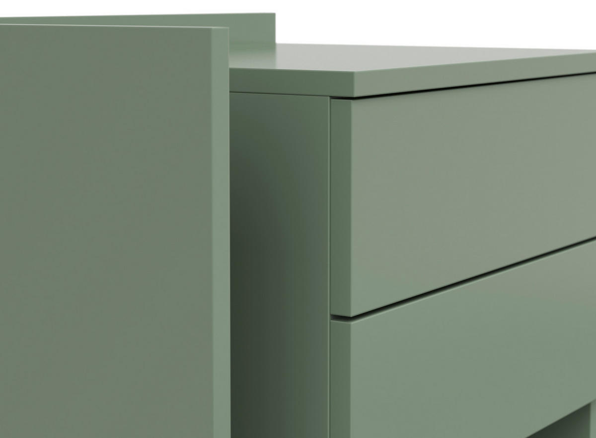 NACHTKÄSTCHEN 60/62/38 cm  in Salbeigrün  - Salbeigrün/Graphitfarben, Design, Holzwerkstoff/Kunststoff (60/62/38cm) - Lomoco